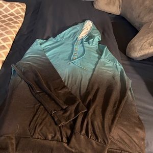 Long Sleeve light weight brand new blue and black tie dye sweater. Size XXL